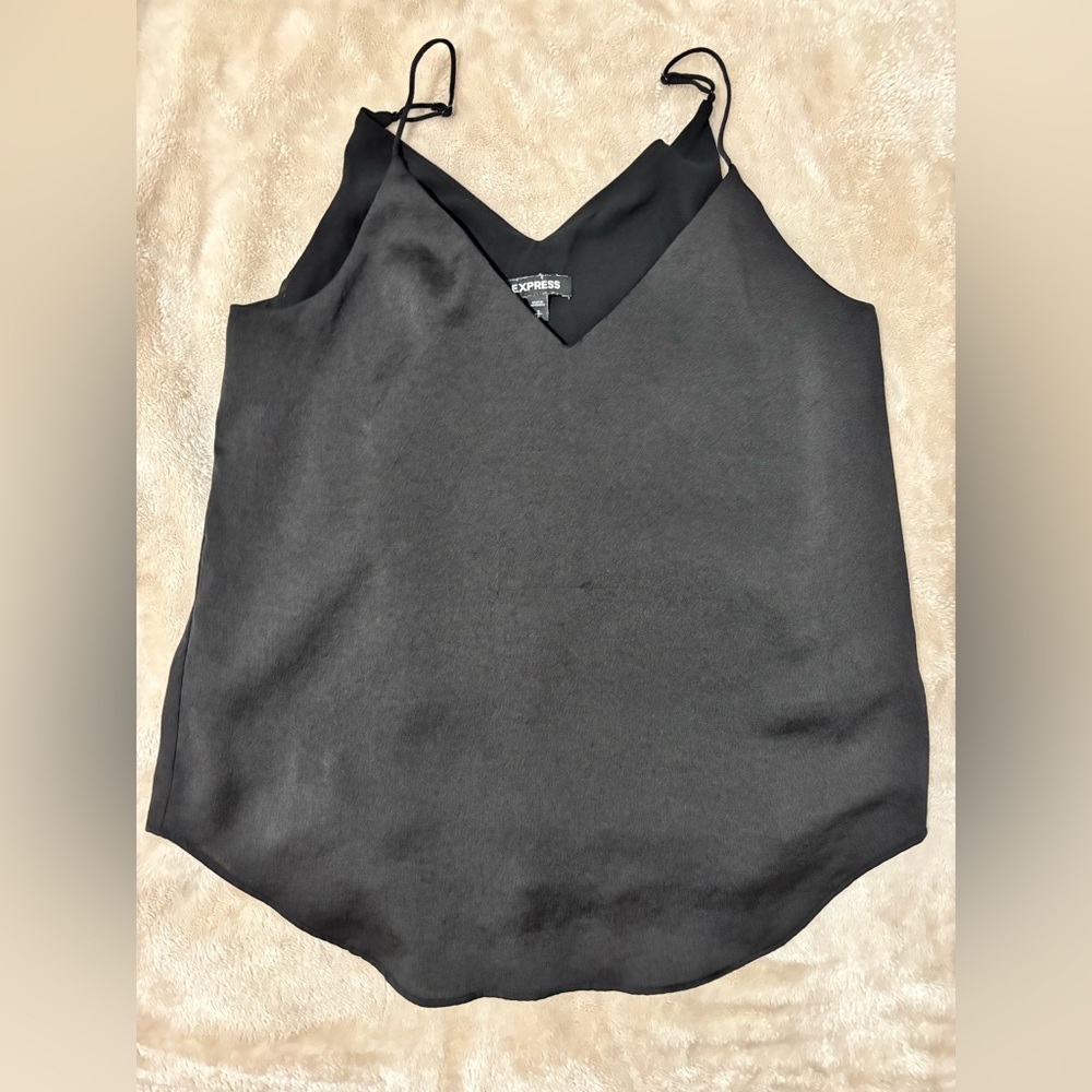 Express Black Asymmetrical Sleeveless Camisole